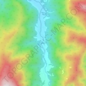 Mapa topográfico Bullileo, altitud, relieve