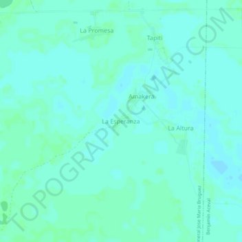 Mapa topográfico La Esperanza, altitud, relieve
