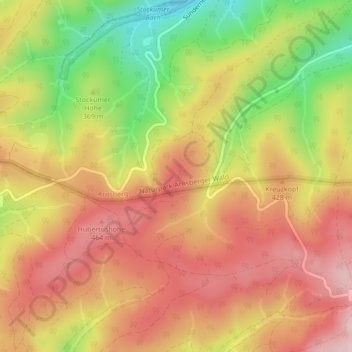 Mapa topográfico Westenfelder Stoß, altitud, relieve