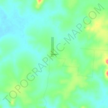 Mapa topográfico Maipu, altitud, relieve