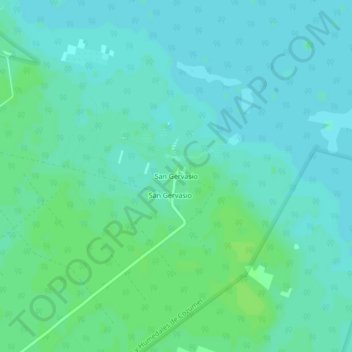 Mapa topográfico San Gervasio, altitud, relieve