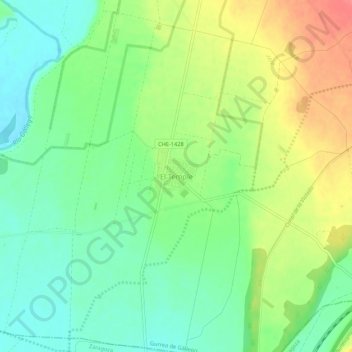 Mapa topográfico El Temple, altitud, relieve