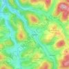 Mapa topográfico Dorlar, altitud, relieve