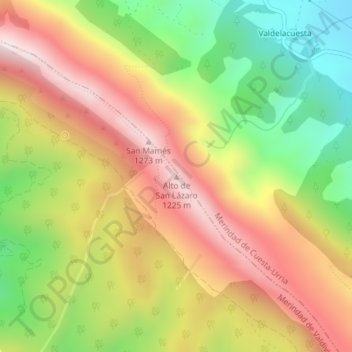 Mapa topográfico Merindad de Valdivielso, altitud, relieve