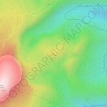 Mapa topográfico Cerro El Mirador, altitud, relieve
