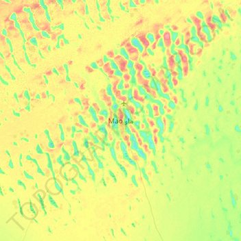 Mapa topográfico Mao, altitud, relieve