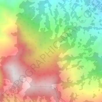 Mapa topográfico Mundo Nuevo, altitud, relieve