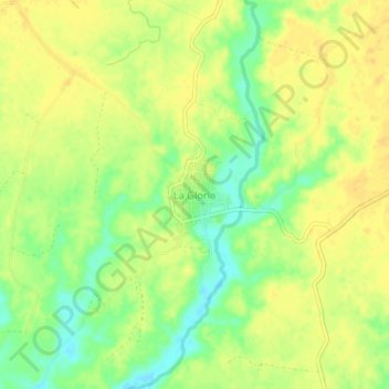 Mapa topográfico La Gloria, altitud, relieve