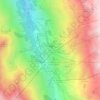 Mapa topográfico Les Ménuires, altitud, relieve