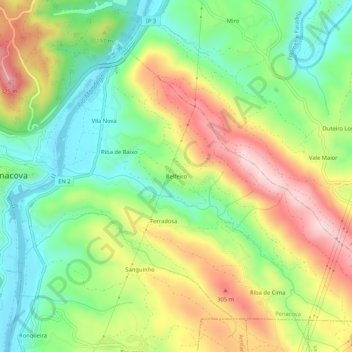 Mapa topográfico Belfeiro, altitud, relieve