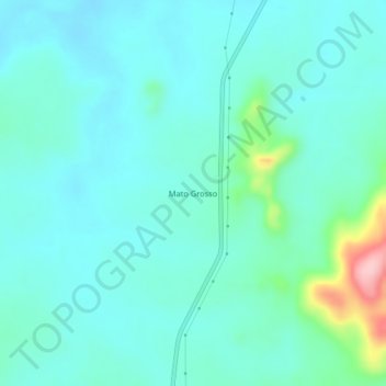 Mapa topográfico Mato Grosso, altitud, relieve