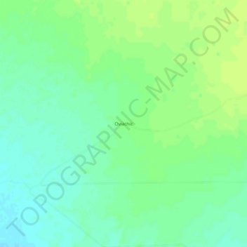 Mapa topográfico Oviachic, altitud, relieve