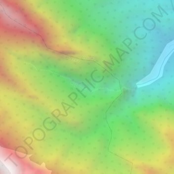 Mapa topográfico Cañón El DIente, altitud, relieve