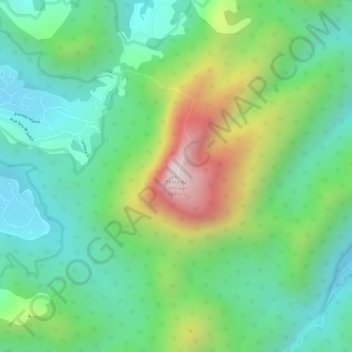 Mapa topográfico Pedra da Ermitage, altitud, relieve