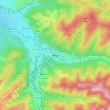 Mapa topográfico Häfeliswald, altitud, relieve