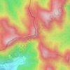 Mapa topográfico Cerro Pando, altitud, relieve