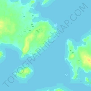 Mapa topográfico Atikup, altitud, relieve