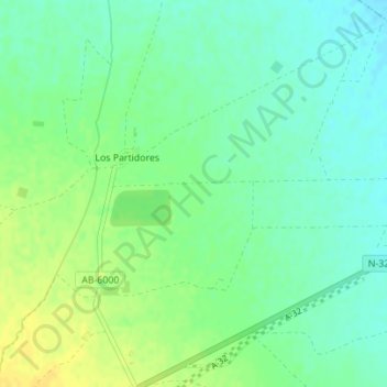 Mapa topográfico Los Majuelos, altitud, relieve