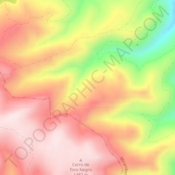 Mapa topográfico Rafel, altitud, relieve