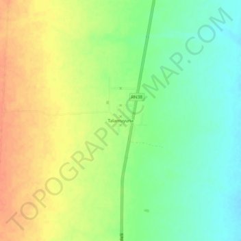 Mapa topográfico Talamuyuna, altitud, relieve