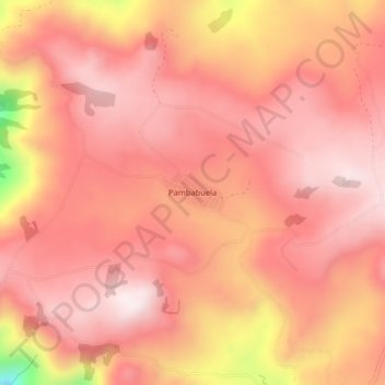 Mapa topográfico Pambabuela, altitud, relieve