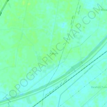 Mapa topográfico Palian, altitud, relieve