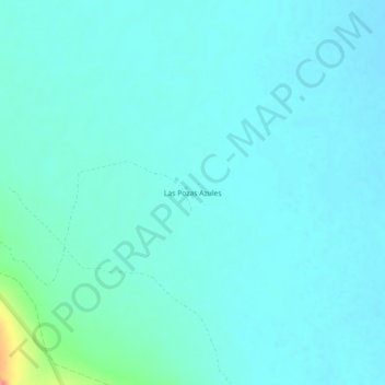 Mapa topográfico Las Pozas Azules, altitud, relieve