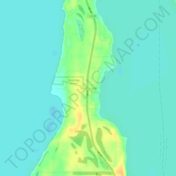 Mapa topográfico Torch Lake, altitud, relieve