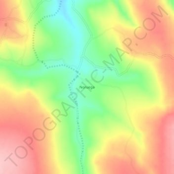 Mapa topográfico Noruega, altitud, relieve
