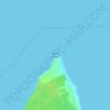 Mapa topográfico North Cape, altitud, relieve