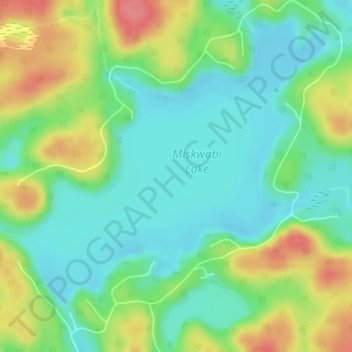 Mapa topográfico Miskwabi Lake, altitud, relieve