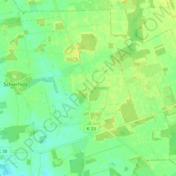 Mapa topográfico Neu-Schierholz, altitud, relieve