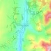 Mapa topográfico Eddleston, altitud, relieve