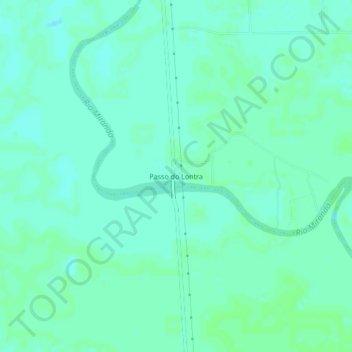 Mapa topográfico Passo do Lontra, altitud, relieve