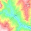 Mapa topográfico Gachetá, altitud, relieve