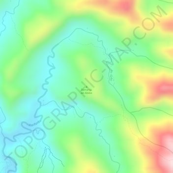Mapa topográfico Serranía de Abibe, altitud, relieve