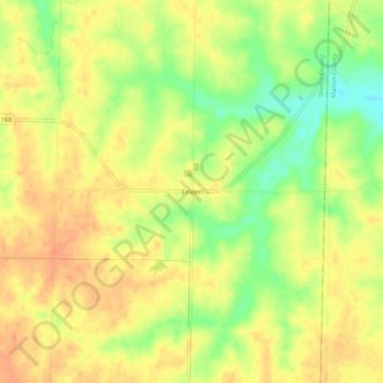 Mapa topográfico Emden, altitud, relieve