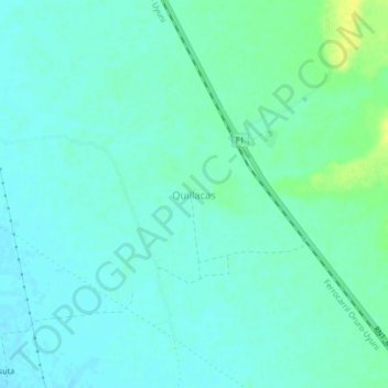 Mapa topográfico Quillacas, altitud, relieve