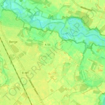 Mapa topográfico Austum, altitud, relieve