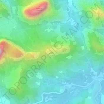 Mapa topográfico Pedra da Agulha, altitud, relieve