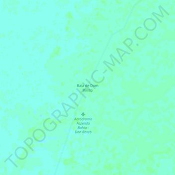 Mapa topográfico Baía de Dom Bosco, altitud, relieve