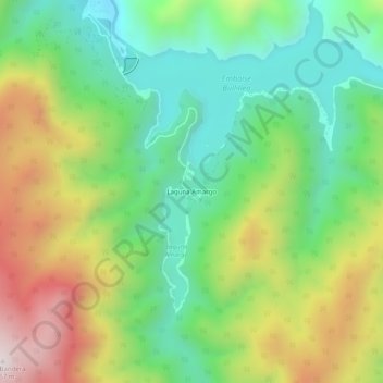 Mapa topográfico Laguna Amargo, altitud, relieve