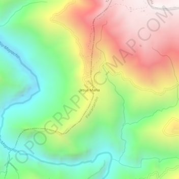 Mapa topográfico Jesus Maria, altitud, relieve