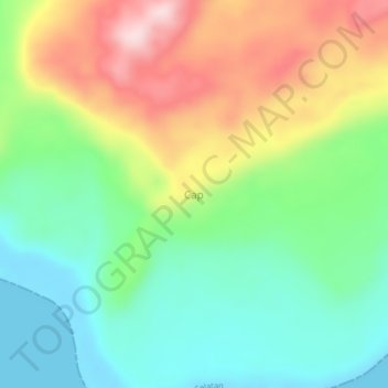 Mapa topográfico Cap, altitud, relieve