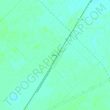 Mapa topográfico Leubucó, altitud, relieve