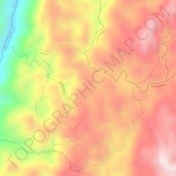 Mapa topográfico Palo Cabildo, altitud, relieve