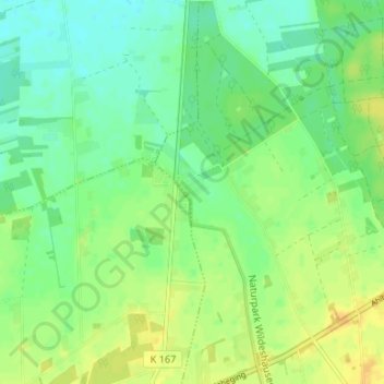 Mapa topográfico Hoheging, altitud, relieve