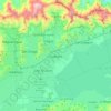 Mapa topográfico Guacara, altitud, relieve