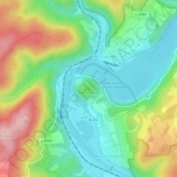 Mapa topográfico Ochsenbühl, altitud, relieve