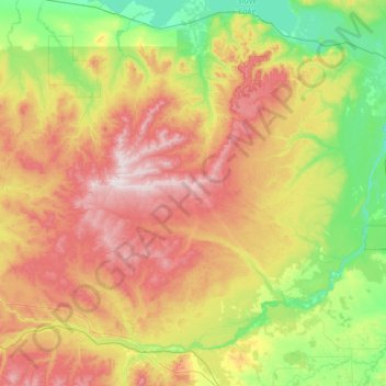 Mapa topográfico Swan Hills (town), altitud, relieve